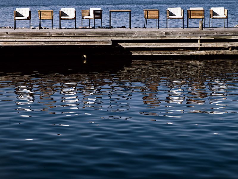Häringe Dining Table 95X214Cm Black / Teak