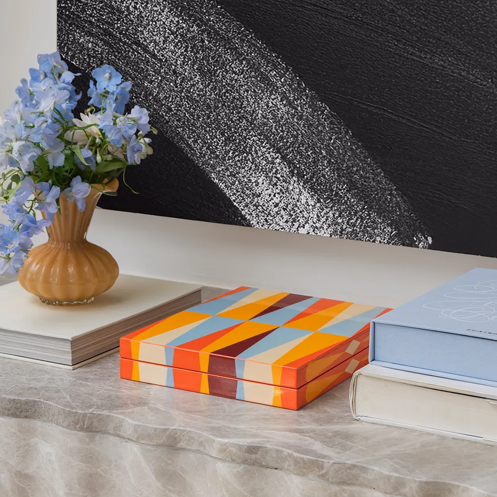 Lacquered Backgammon Red