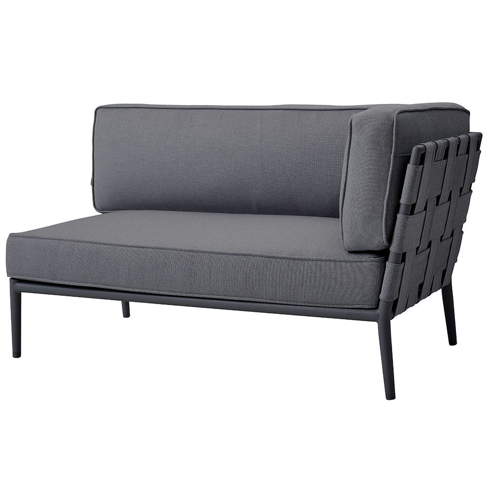 Conic 2-Seater Sofa Left Grey