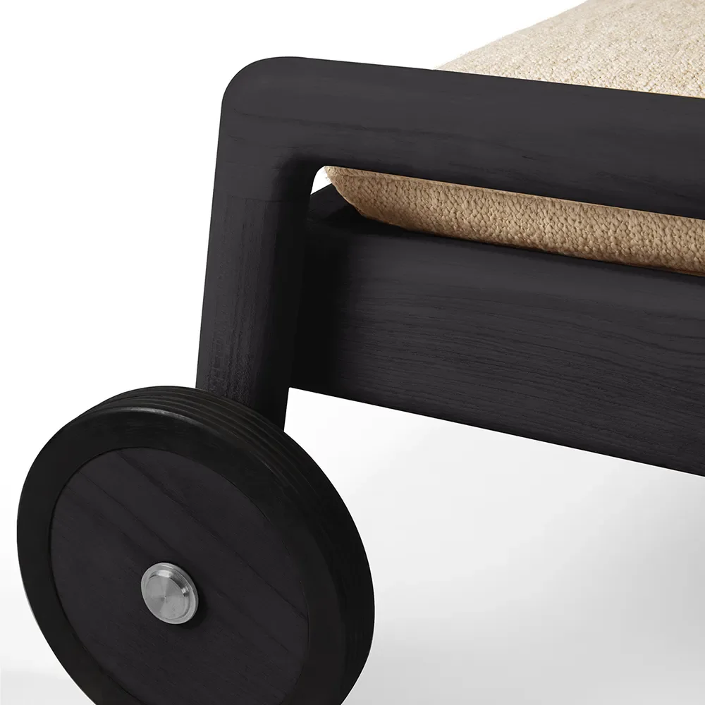 Jack Sunbed Black/Natural Thin cushion