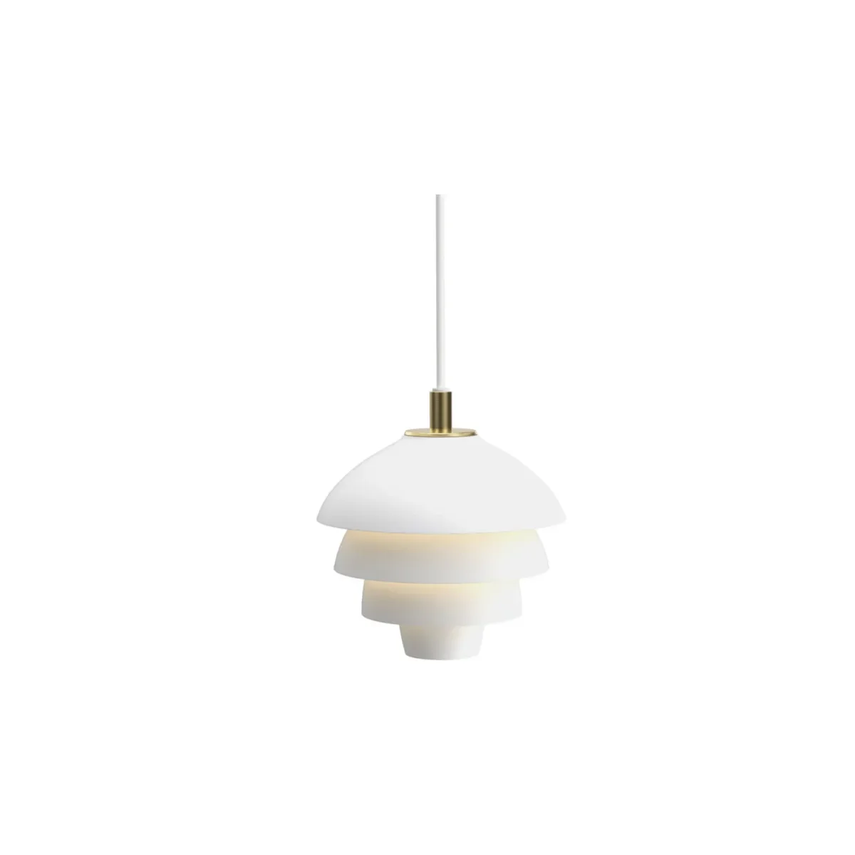 Valencia ceiling pendant Ø18xH16.5 cm metal matt white/brass