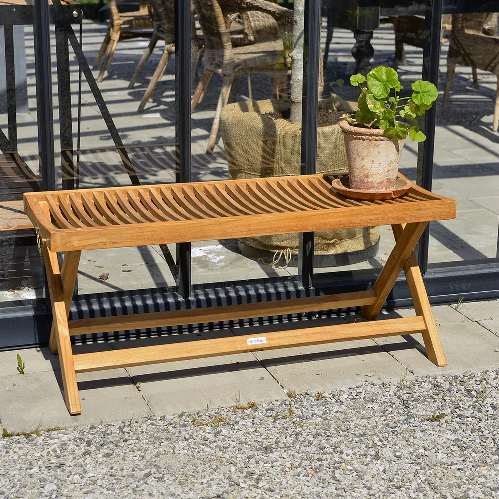 Turin bench 40x105 cm natural teak