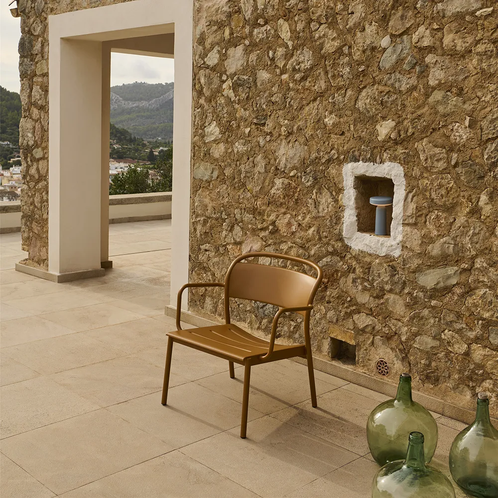 Linear Steel Lounge Armchair Anthracite Black 