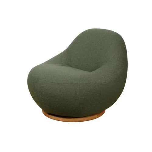 Gem lounge chair m/teak swivel Dark green, Rise
