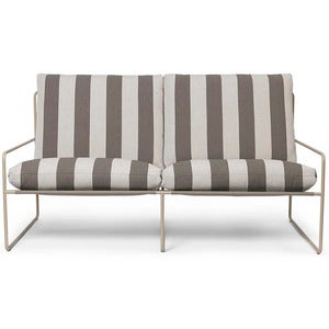 Desert 2-seater sofa Stripe Cashmere/Chocolate