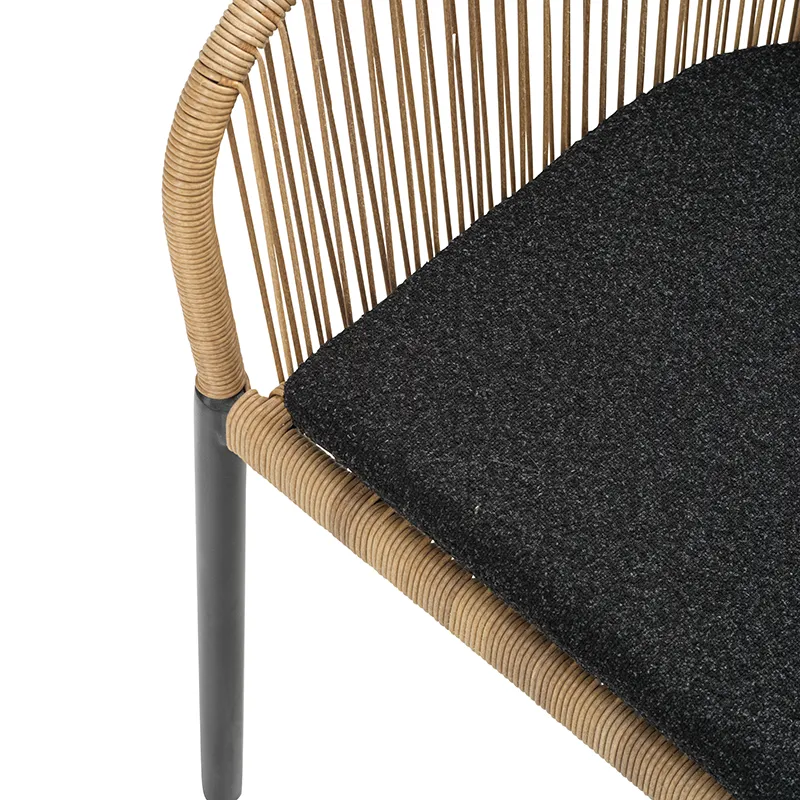 Delta chair    Anthracite / Natural Wicker / Teddy Black