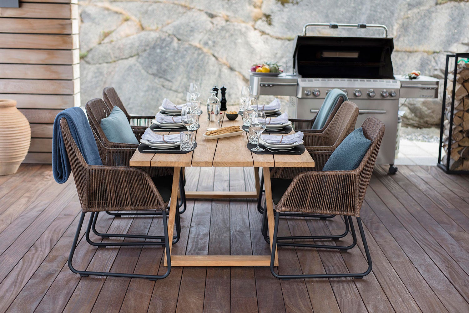 Laurion dining table 100x230 cm natural teak