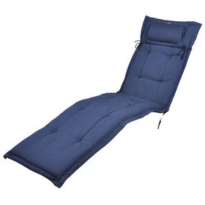 Canyon thin sun lounger cushion structured dralon Blue