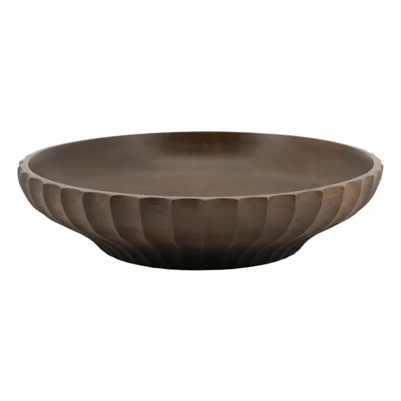 Yori large Bowl 25x25x6 cm Mango Wood dark brown