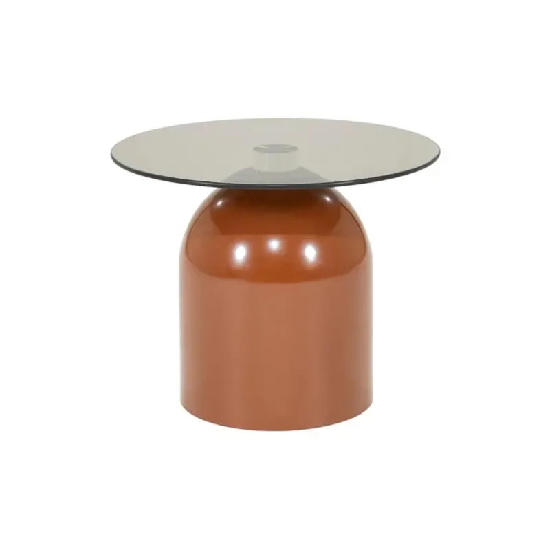 Irona small coffee table 50x50x40 cm glass brown