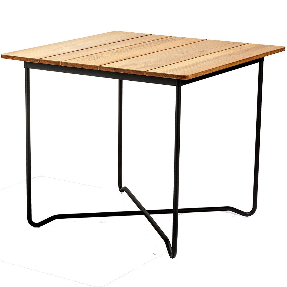 Grinda Table 85X85Cm Black / Teak