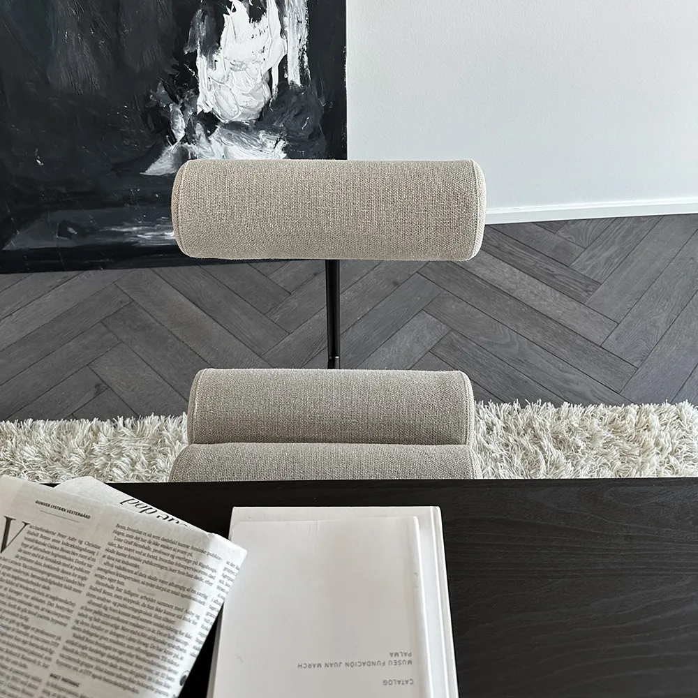 Hiro Dining Chair, Black Frame - Linen