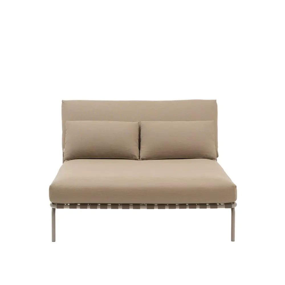 Lounge Bed Settle Ribbed Weave 5/Taupe