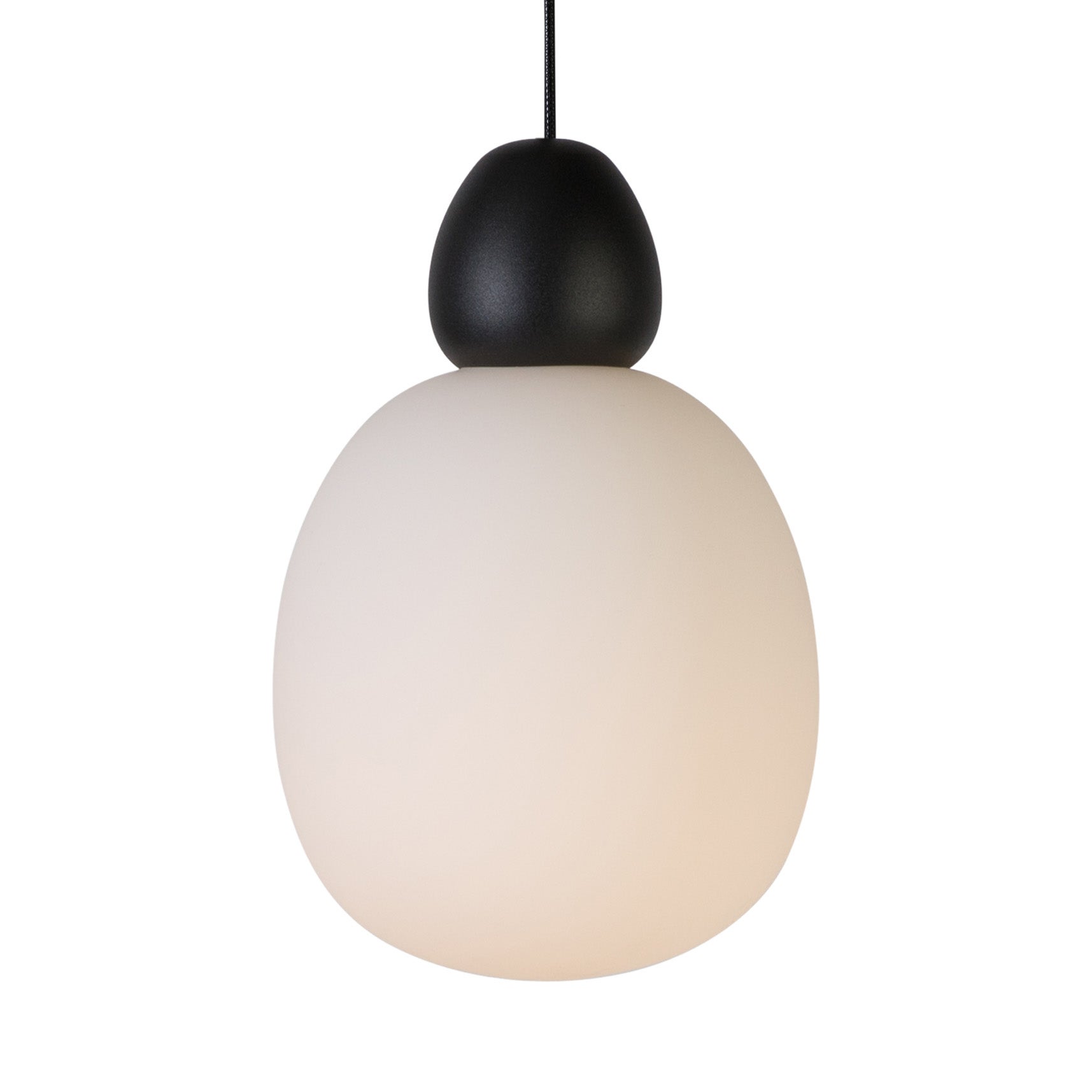 Buddy Pendant D184 Black structure/Opal glass E14