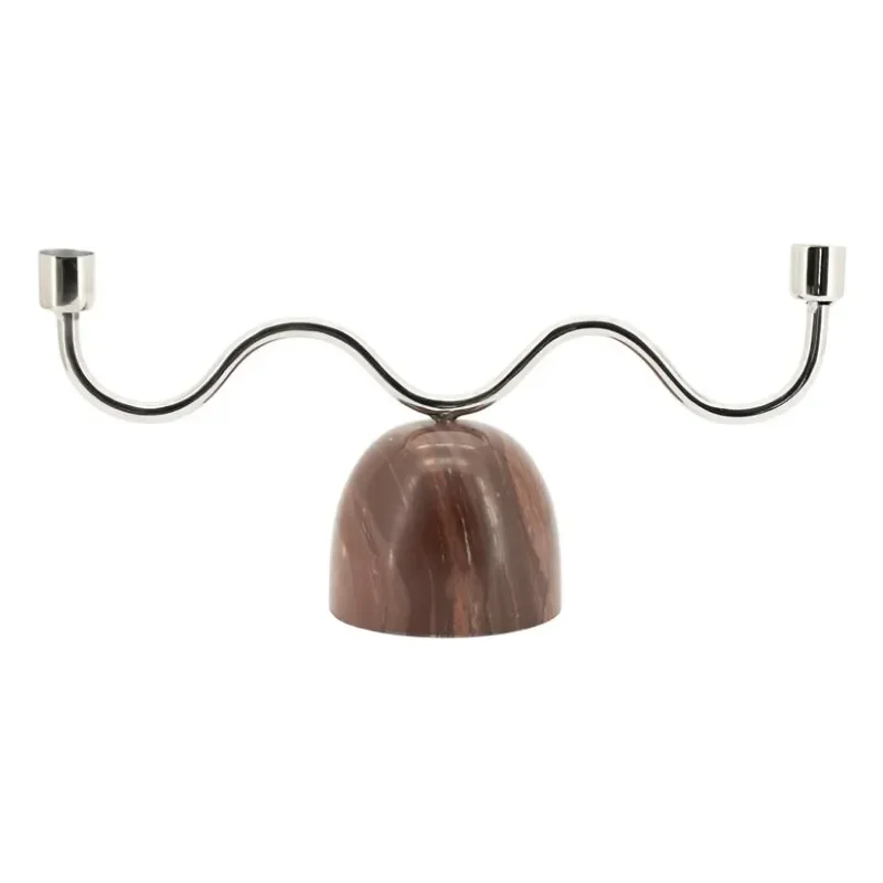 Lumiere 2 34x10x16 cm Marble & Iron Brown