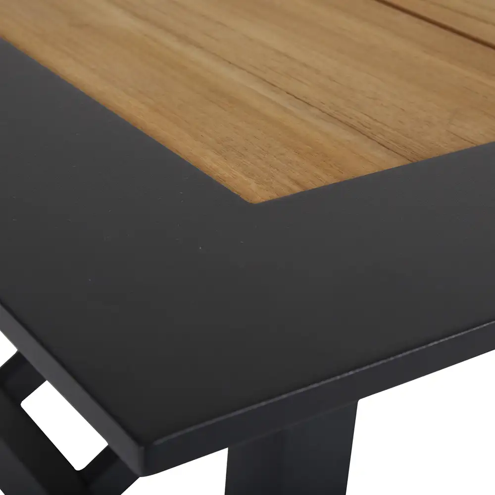 Chios dining table 100x175 cm black/teak