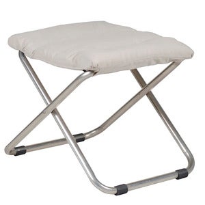 Chico soft footstool beige aluminium