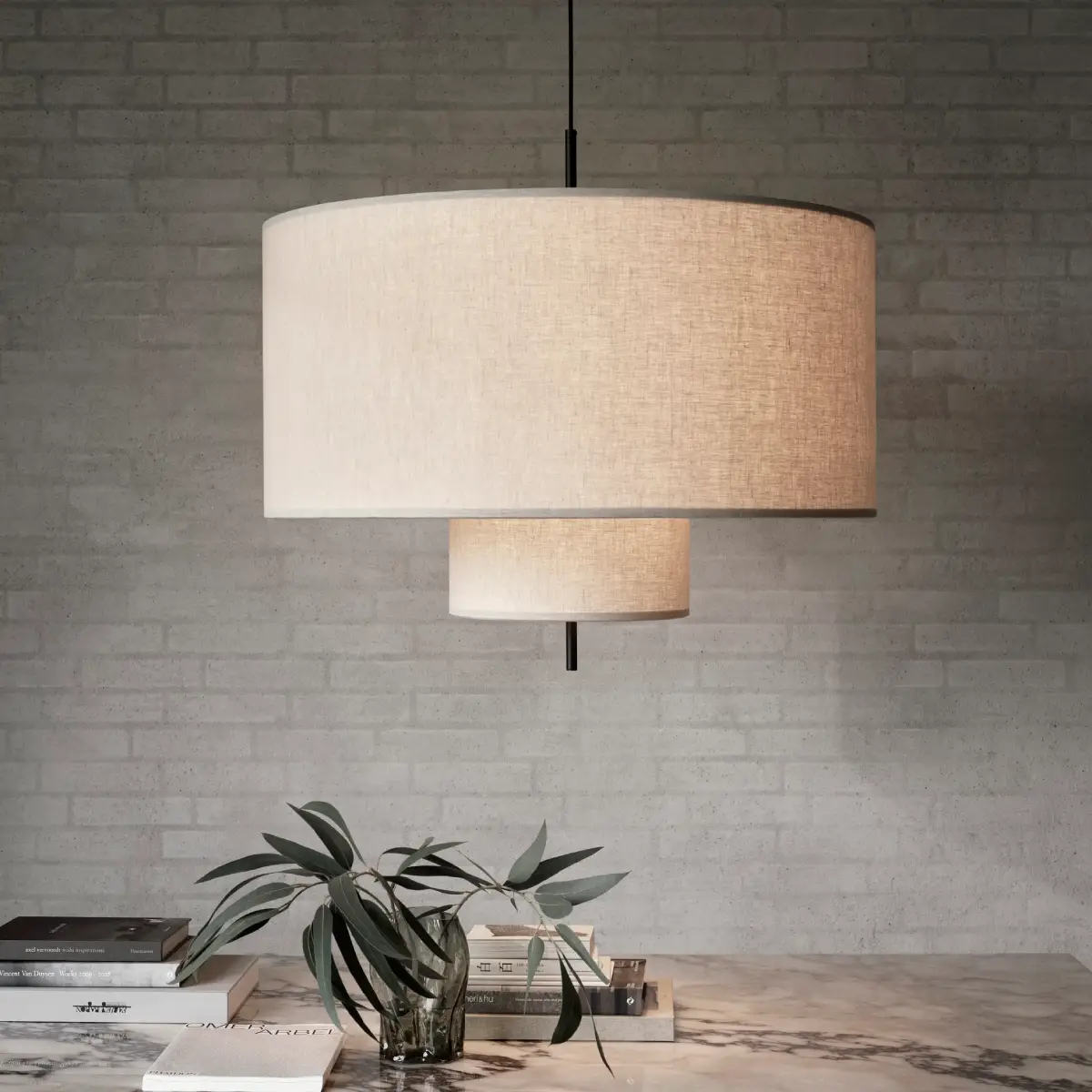 Margin Pendant Lamp Ø90 Beige Canvas