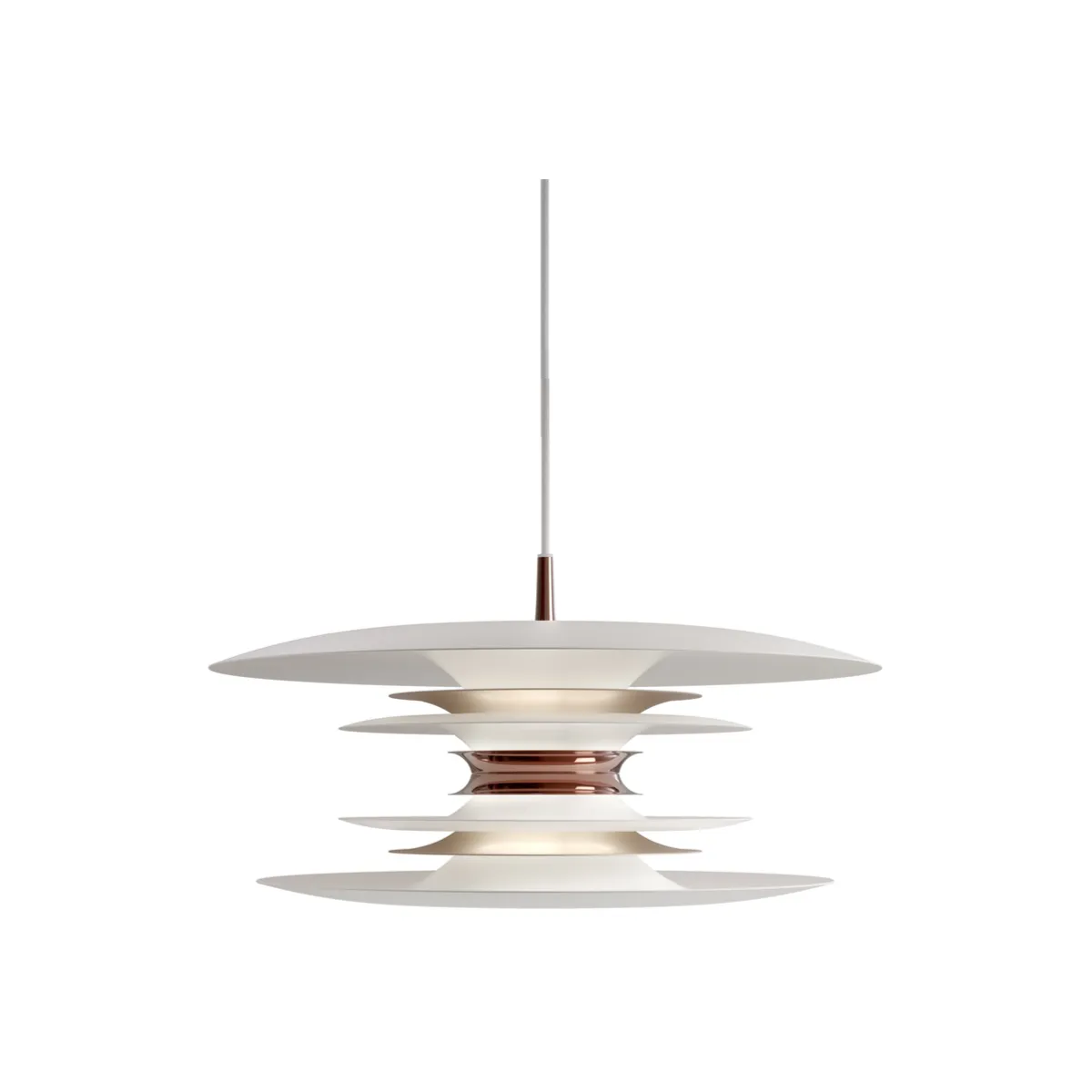 Diablo ceiling pendant Ø50 cm metal matt white/rosé silver