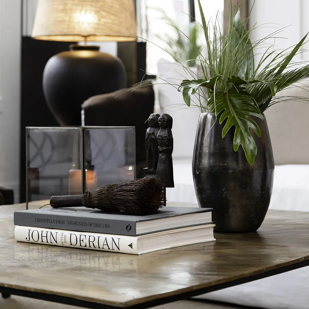 Mille Vintage Brass Bedside Table