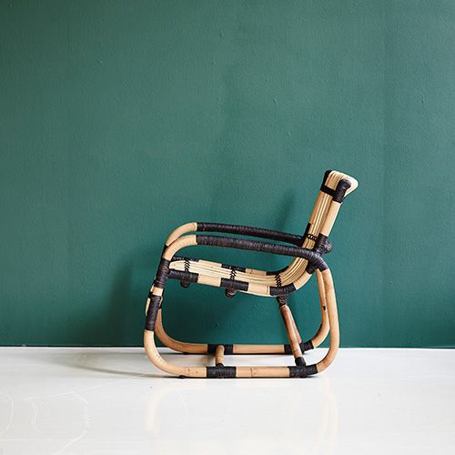 Curve lounge chair Black/Nature