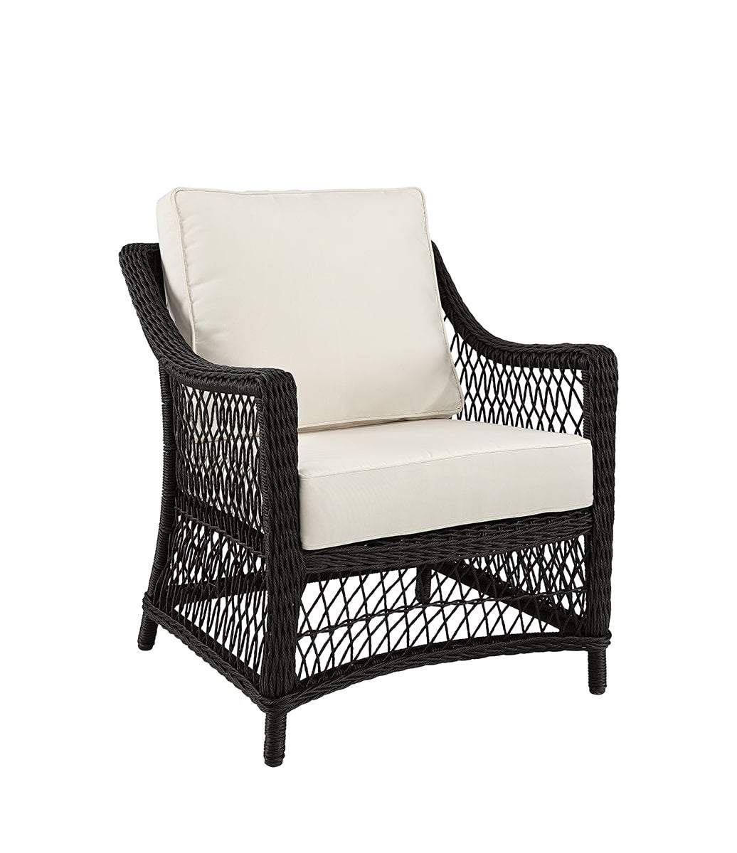 Marbella armchair black twisted cane