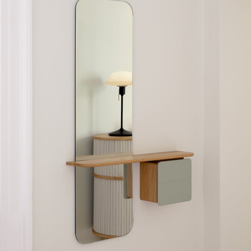 One More Look Mirror Solid Oak/Nuance Olive