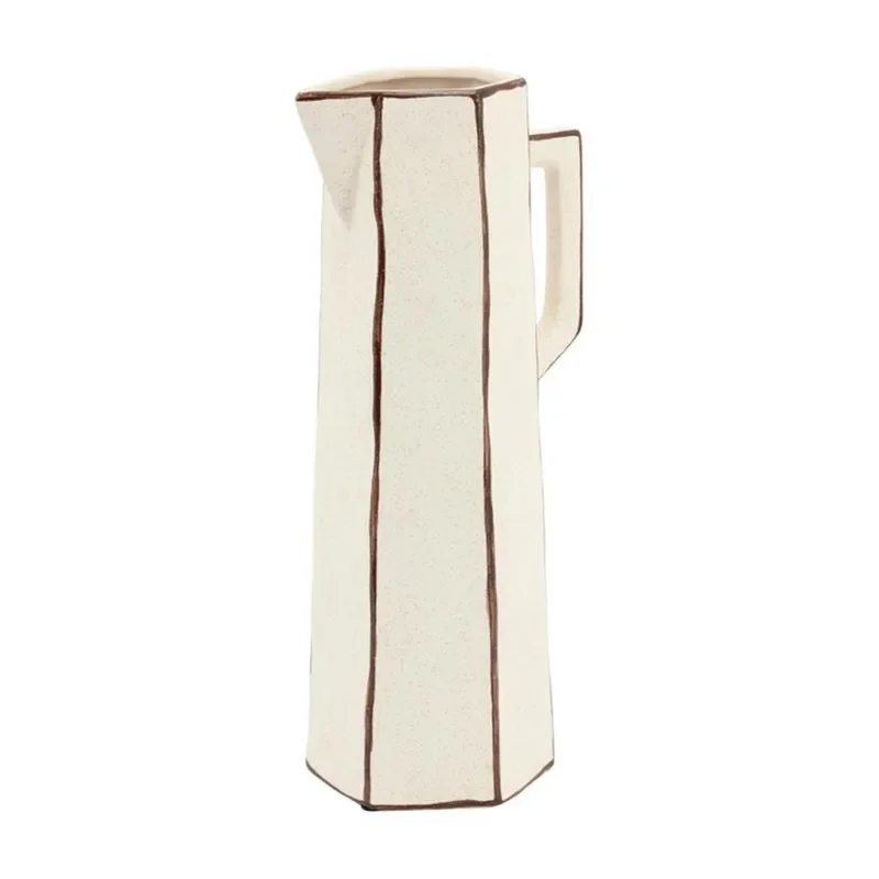 Facet 2 18x13,5x39,5 cm Earthenware Off white