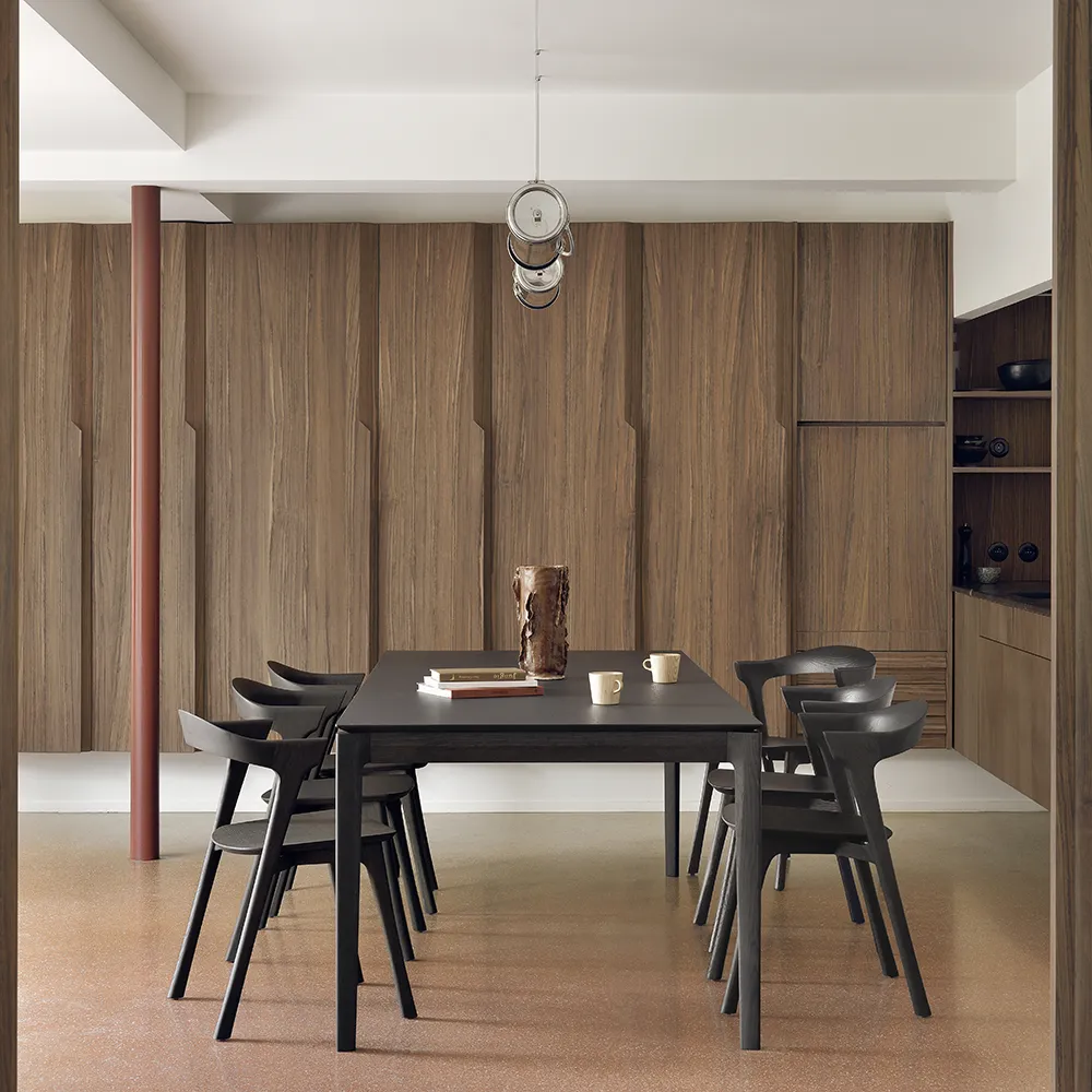 Bok Dining table 100x240 cm Brown varnished Oak