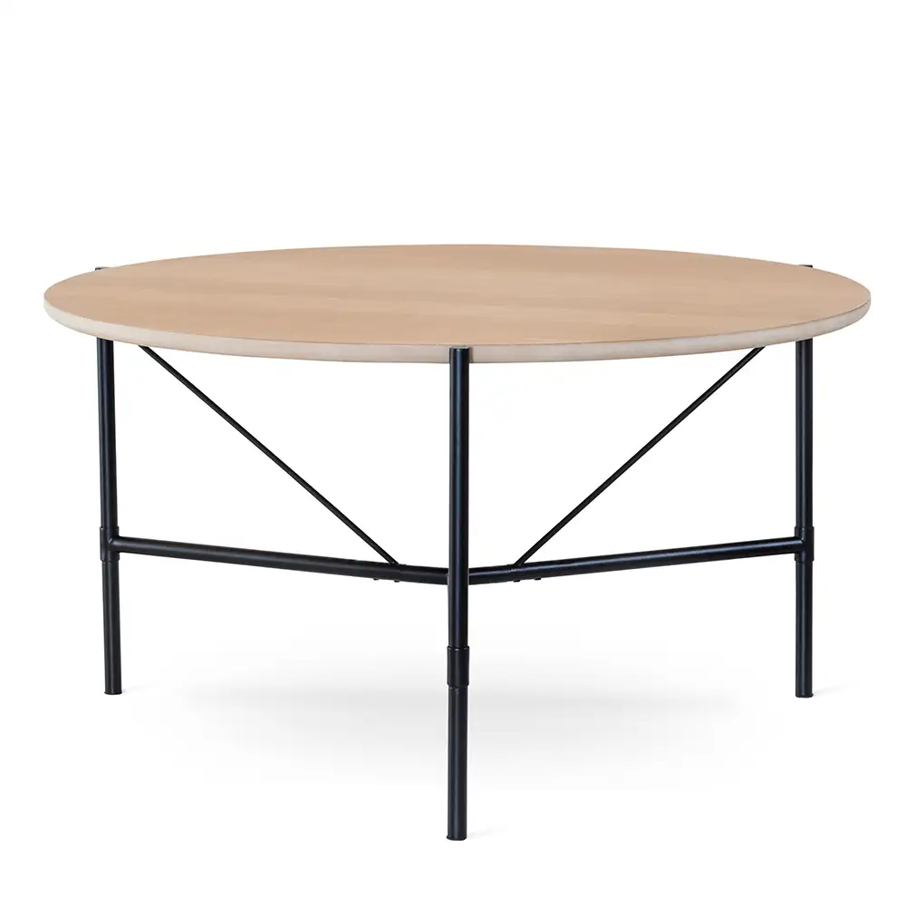 Ale dining table 135 cm white oiled oak