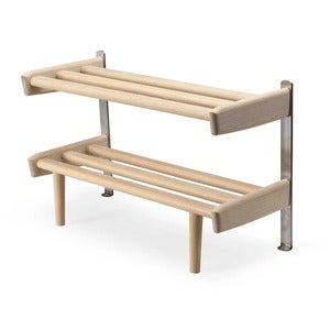 Meja Shoe rack Floor 59 cm White oiled Oak