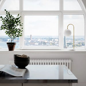 Bellagio table lamp H60cm brass/white