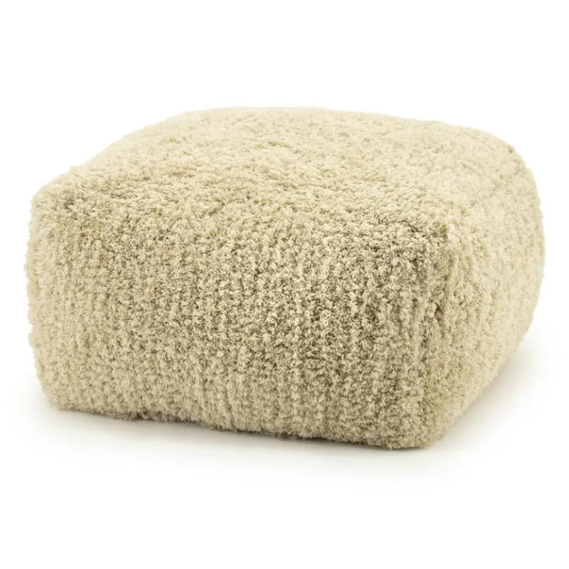 Fez pouf 60x60x35 cm polyester natural