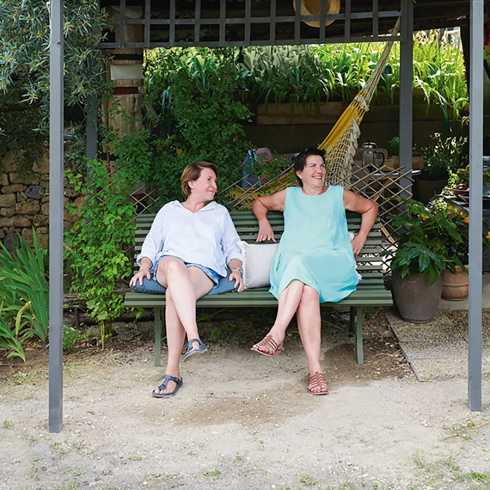 Louisiane bench 200 cm Cedar green