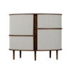 Audacious Highboard Cabinet Dark Oak/Sterling