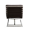 Cliff chaise longue in leather -Brown