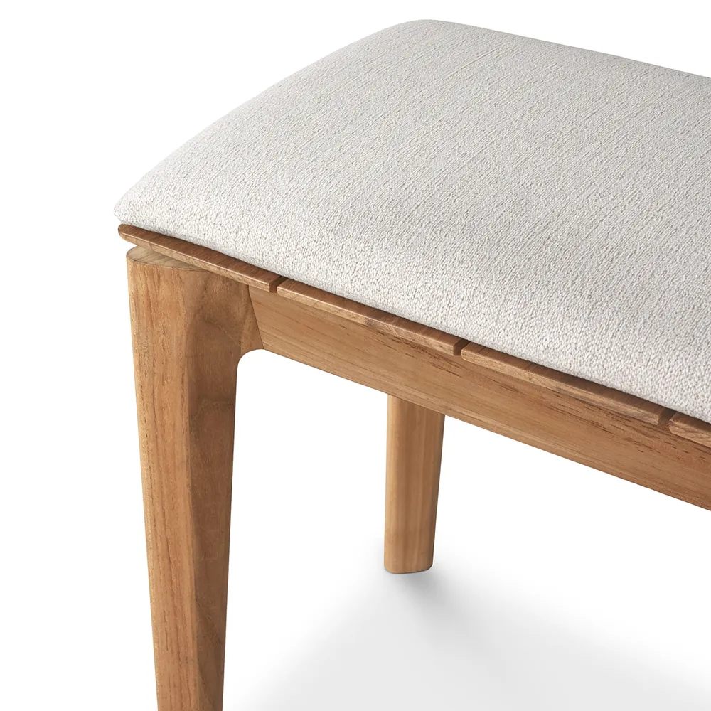 Bok Bench Teak/Offwhite 137x35 cm