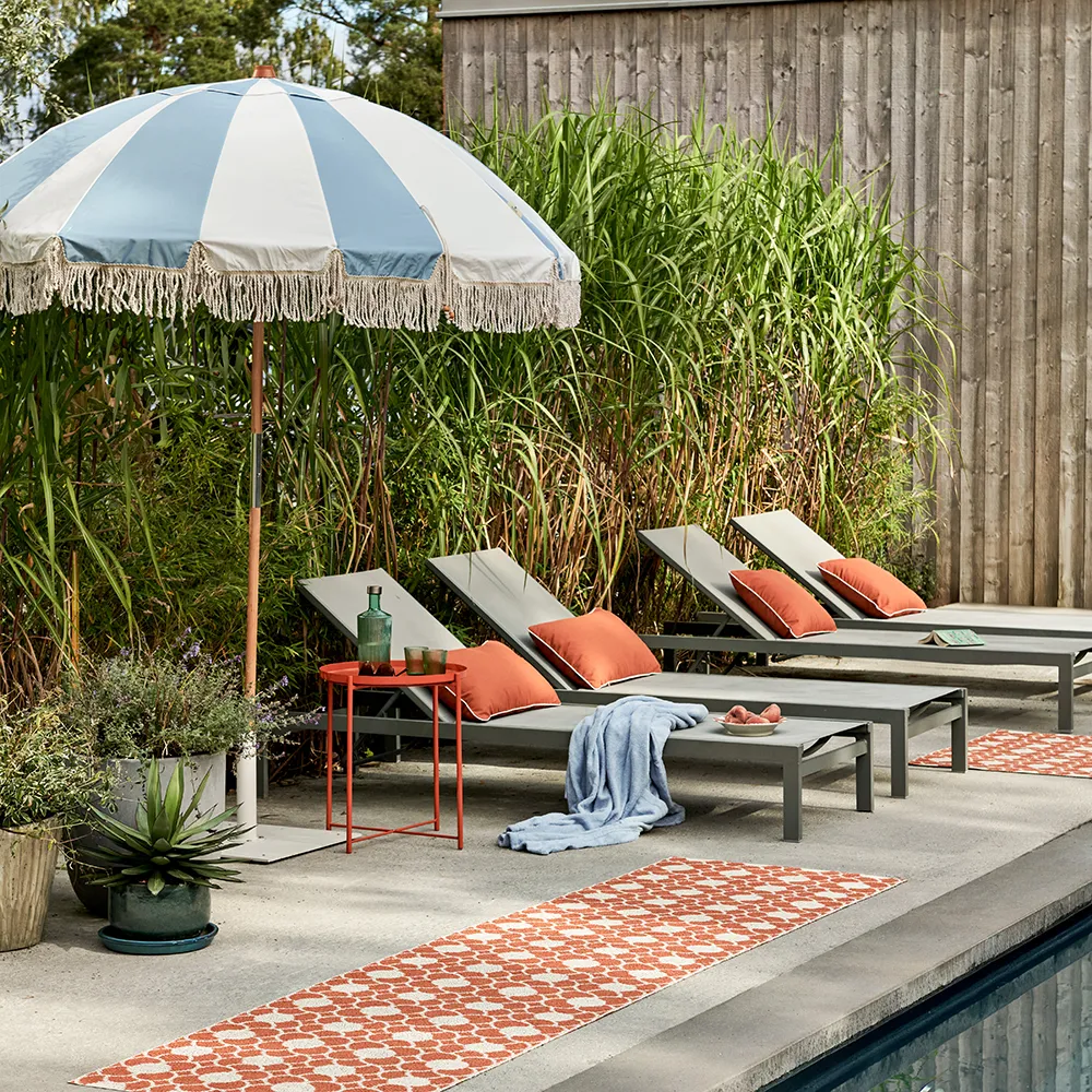 Anya rug Pale Orange/Vanilla 70 x 300 cm