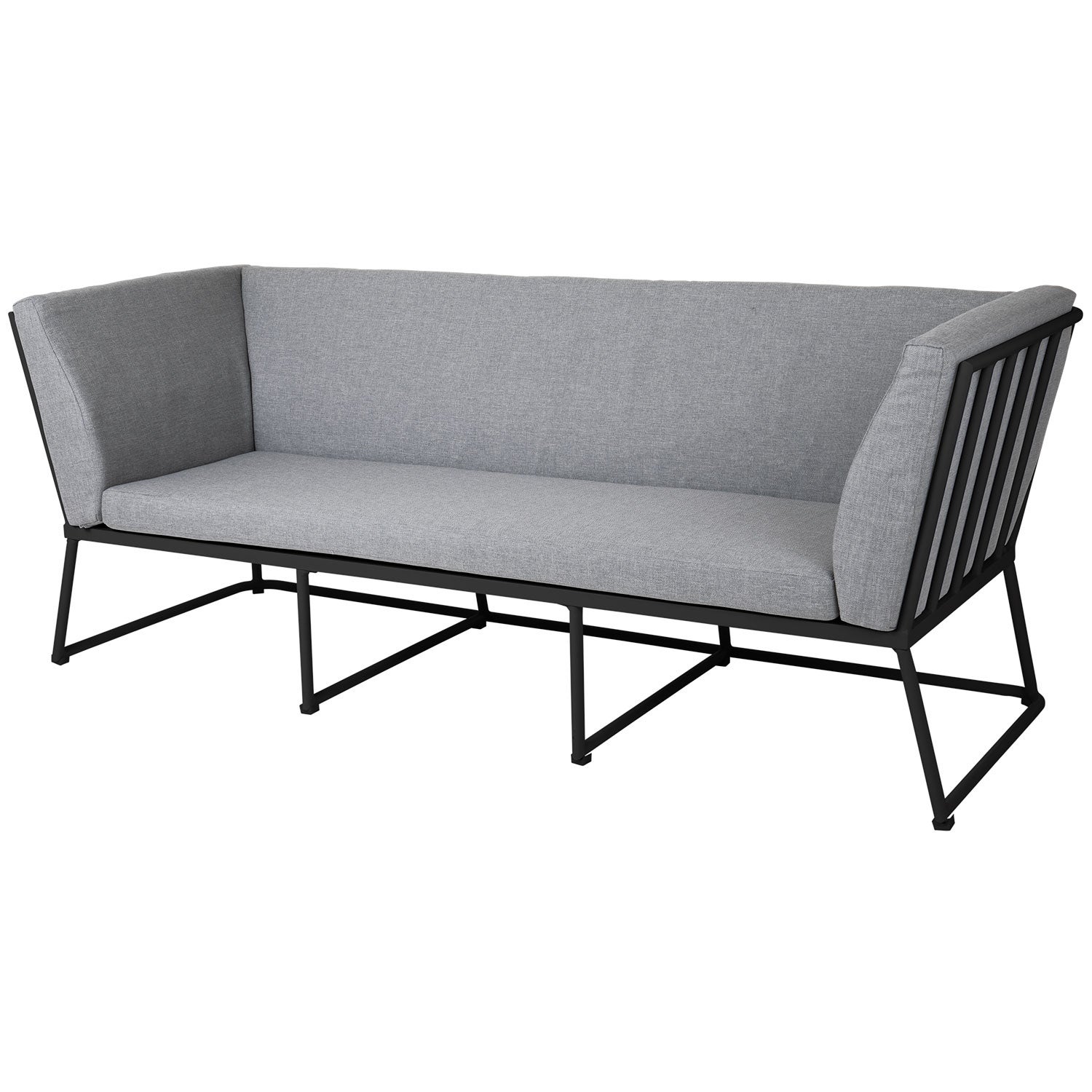 Vence 3-seater sofa black/grey