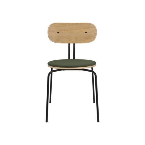 Curious Dining Chair Oak/Black Metal Racing Green