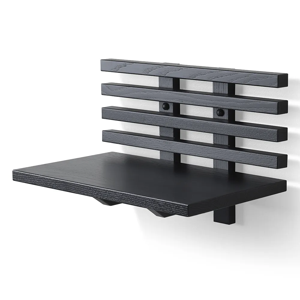 Zece Bedside Table Black Stained Ash