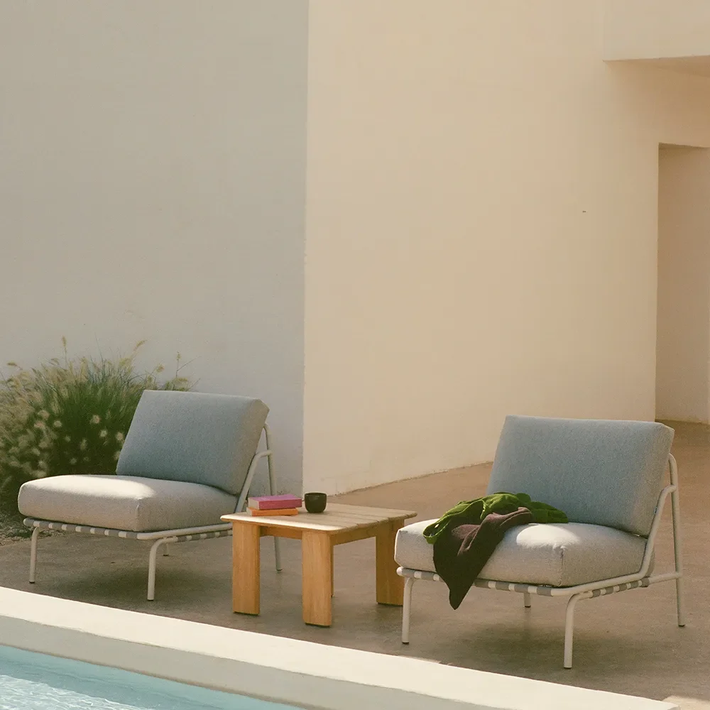 Lounge Chair Settle Ribbed Weave 2/Dark Green