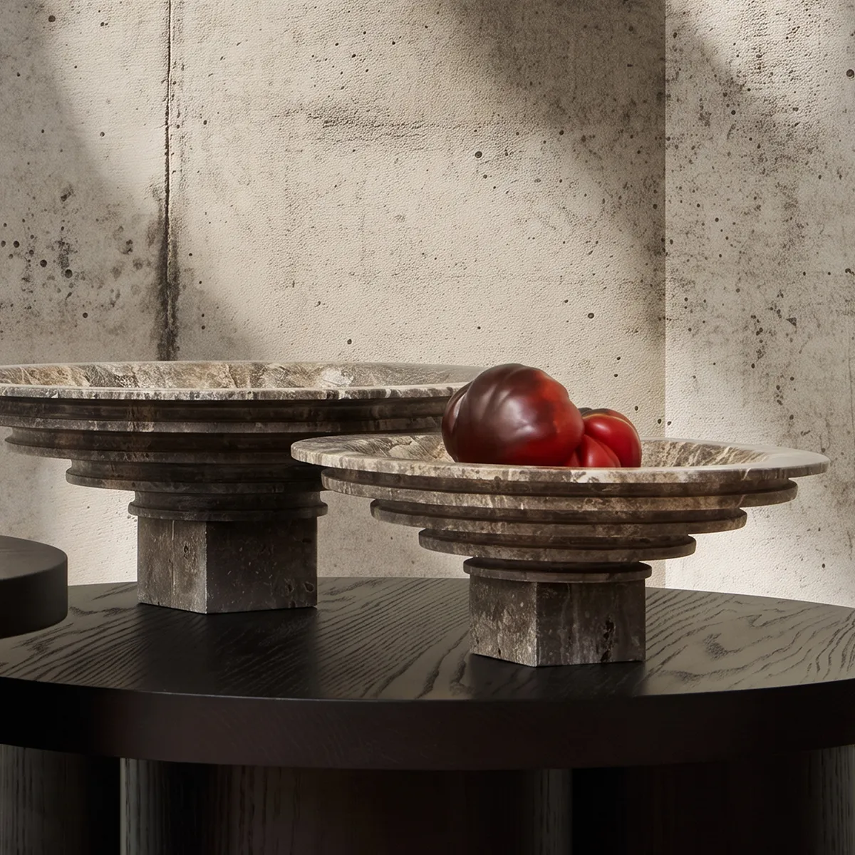 Travertine Decorative Bowl Sori Big, Ø 40 cm