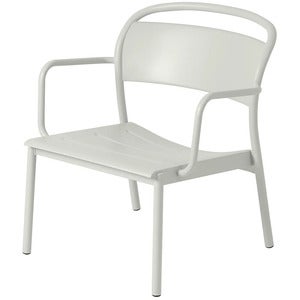 Linear Steel Lounge Armchair Grey