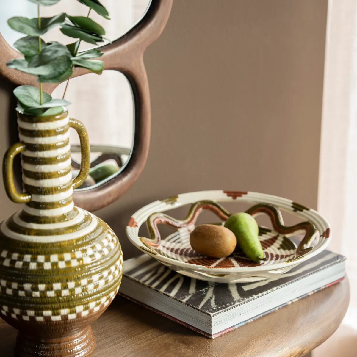 Vloom Bowl 29,5x29,5x6,8 cm Earthenware Multicolour