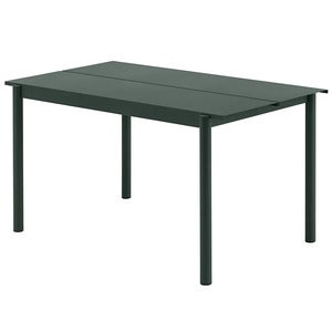 Linear Steel Dining table 140X75 cm Dark Green 