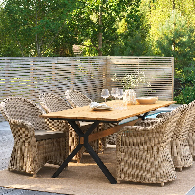 Paulina armchair beige synthetic rattan