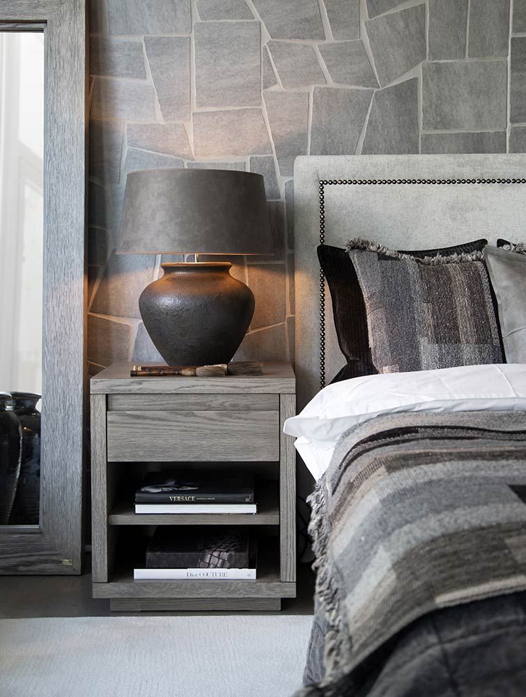 Hunter Nightstand Antique Grey Oak