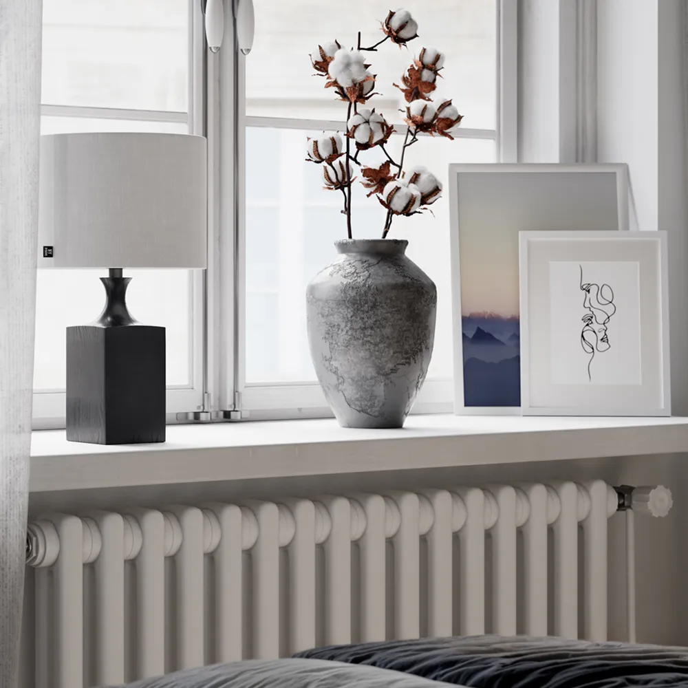 Woody table lamp H: 42cm black/white