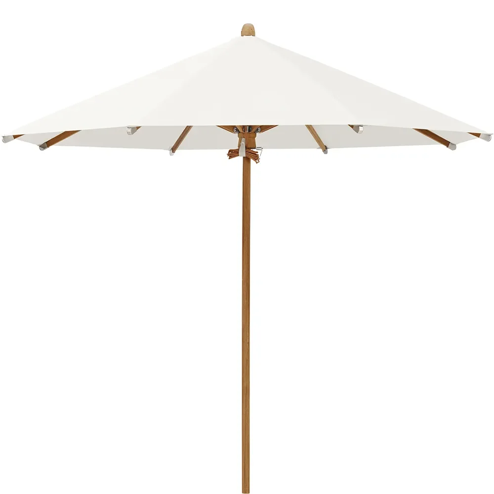 Teakwood parasol 350 cm Cat.4 404 White